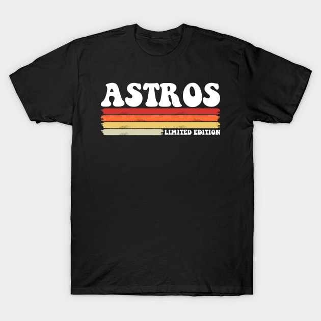 Astros Name Personalized Vintage Retro T-Shirt by deafcrafts